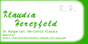 klaudia herczfeld business card